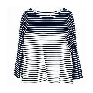 L.L. Bean Striped Button Top